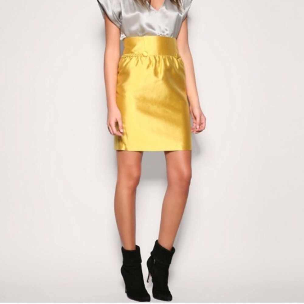 ASOS ✨REISS✨ Hillary Silk Plait Braided Skirt - Picture 7 of 7